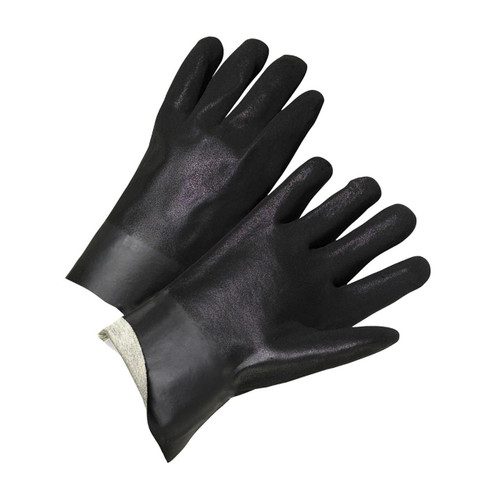 Protective Industrial Products PIP® 1027RF PVC Dipped Glove with Interlock Liner and Rough Sandy Finish  -  12" Length 