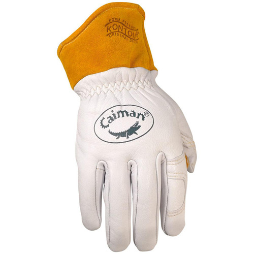 Protective Industrial Products PIP® Caiman® 1871 Premium Goat Grain TIG/MIG Welder's Glove with Wool Insulated Back - Scalloped Cuff 