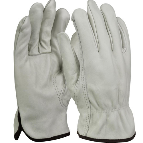 Protective Industrial Products PIP® 1JL6133 Top Grain Cowhide Leather Drivers Glove with White Waffle Knit Thermal Lining - Keystone Thumb 