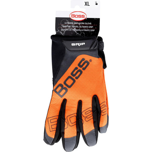 Protective Industrial Products PIP® Boss® Grip 120-MG1240T Synthetic Microfiber Palm with Silicone Coated Grip and Hi-Vis Mesh Fabric Back 