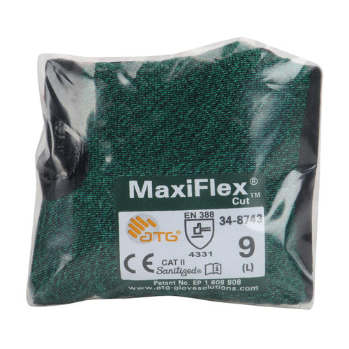 Protective Industrial Products PIP® MaxiFlex® Cut™ 34-8743V Seamless Knit Engineered Yarn Glove with Premium Nitrile Coated MicroFoam Grip on Palm & Fingers - Touchscreen Compatible - Vend-Ready 
