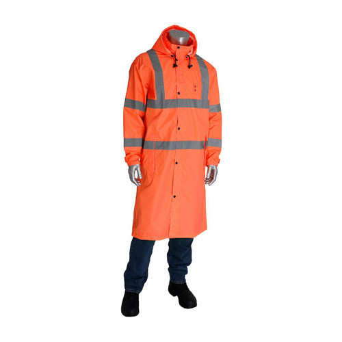 Protective Industrial Products PIP® Viz™ 353-1048 ANSI Type R Class 3 Value All Purpose 48" Raincoat 