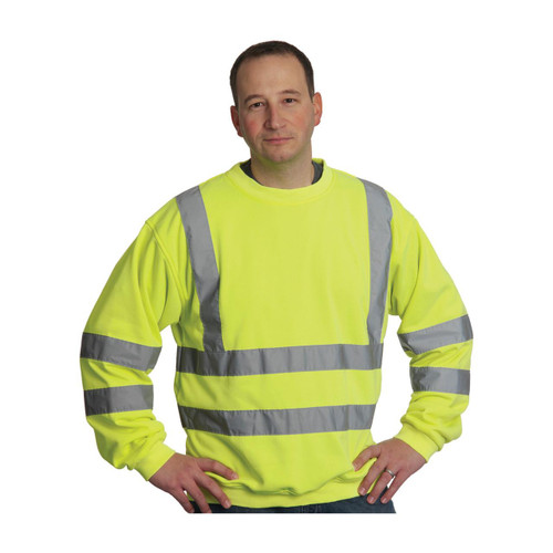 Protective Industrial Products PIP® 323-CNSSE ANSI Type R Class 3 Crew Neck Sweatshirt 