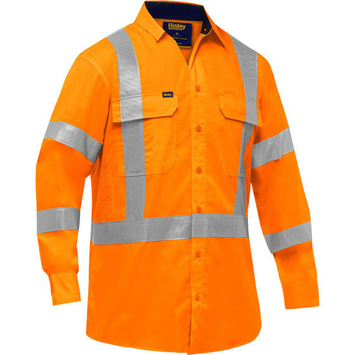 Protective Industrial Products PIP® Bisley® 313M6490X ANSI Type R Class 3 and CSA Z96 X-Back Long Sleeve Work Shirt with X-Airflow™ 