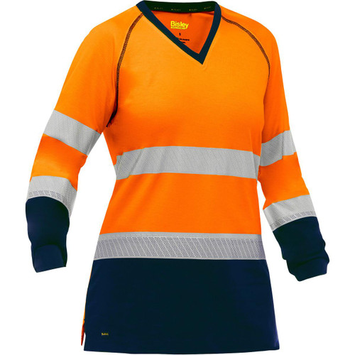 Protective Industrial Products PIP® Bisley® 313W6118T ANSI Type R Class 3 Women's Long Sleeve Shirt with Navy Bottom Protective Industrial Products PIP® Bisley® 313W6118T ANSI Type R Class 3 Women's Long Sleeve Shirt with Navy Bottom