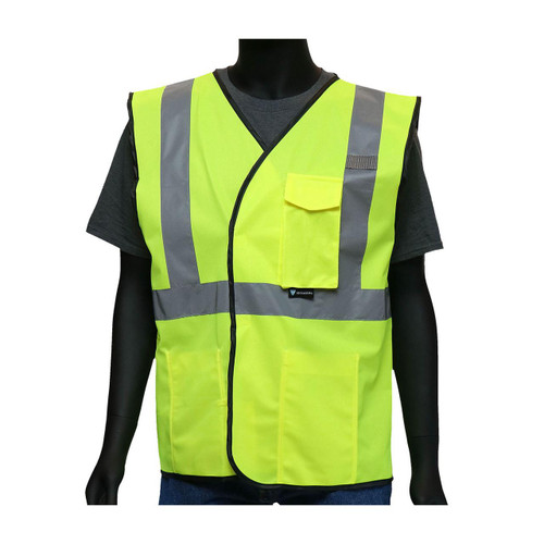 Protective Industrial Products PIP® Viz-Up™ 47203 ANSI Type R Class 2 Value Four Pocket Solid Vest 