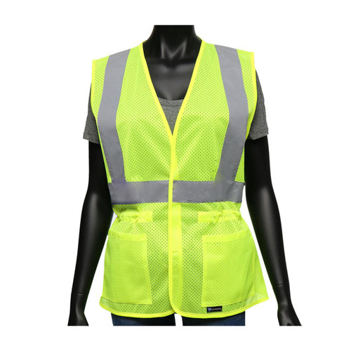 Protective Industrial Products PIP® Viz-Up™ 47207 ANSI Type R Class 2 Women's Contoured Mesh Vest with Adjustable Waist 