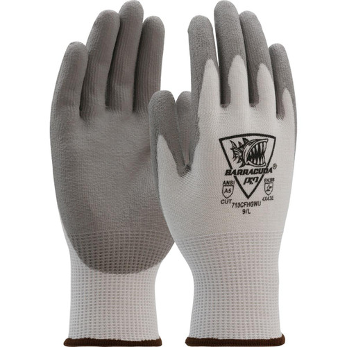 Protective Industrial Products PIP® Barracuda® 713CFHGWU Seamless Knit Polykor Blended Glove with Polyurethane Coated Flat Grip on Palm & Fingers 