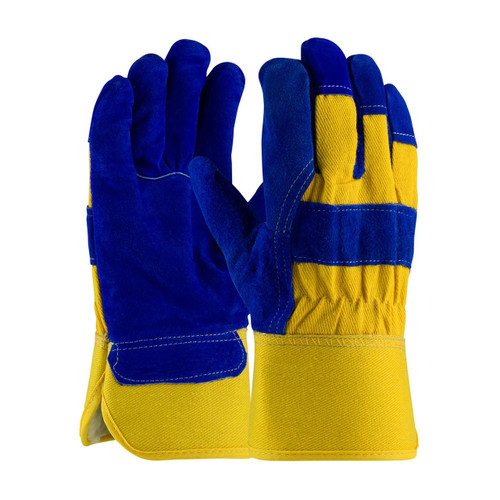 Protective Industrial Products PIP® 78-7863B Premium Split Cowhide Leather Palm Glove with Fabric Back and Thick Fleece Pile Lining 