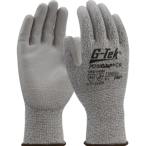 Protective Industrial Products PIP® G-Tek® PosiGrip® 720DGUV Lightweight, Polykor Blend with Polyurethane palm and finger flat grip coating - Vend-Ready 