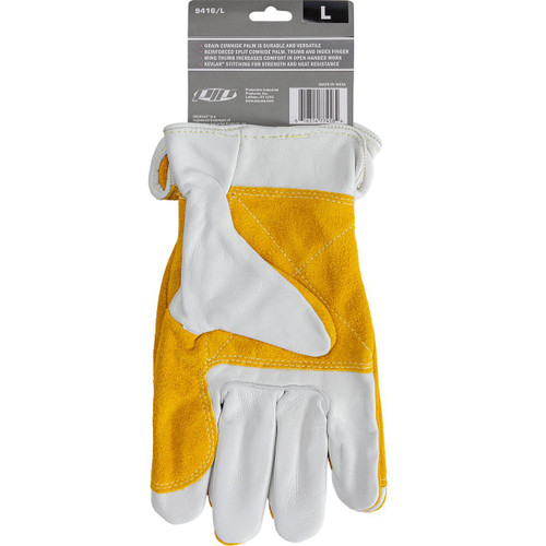 Protective Industrial Products PIP® Ironcat® 9416 Premium Grade Top Grain Cowhide Leather Drivers Glove with Split Cowhide Back and Reinforced Palm 