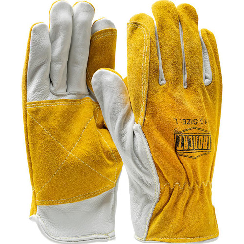 Protective Industrial Products PIP® Ironcat® 9416 Premium Grade Top Grain Cowhide Leather Drivers Glove with Split Cowhide Back and Reinforced Palm 