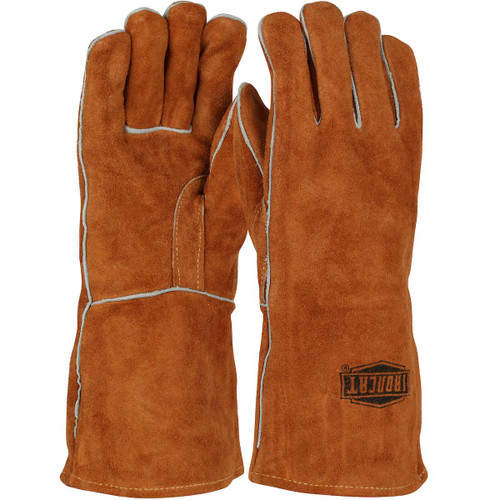 Protective Industrial Products PIP® Ironcat® 9020 Premium Grade Split Cowhide Leather Welder's Glove with Cotton Lining and DuPont™ Kevlar® Stitching 