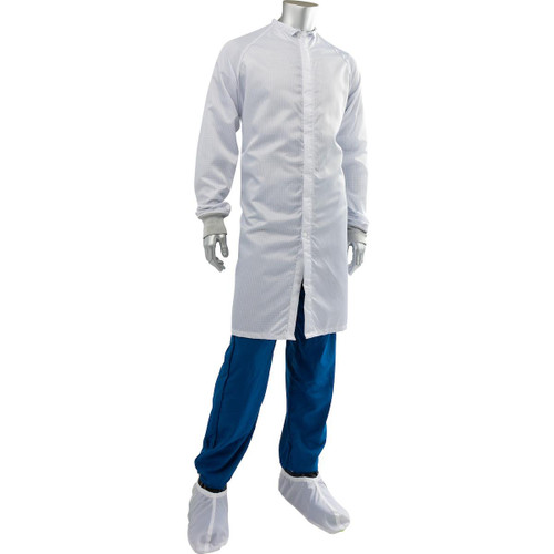 Protective Industrial Products PIP® Uniform Technology™ CFRZPD-88WH Disctek 5.0 ISO 6 (Class 1,000) Cleanroom Frock 