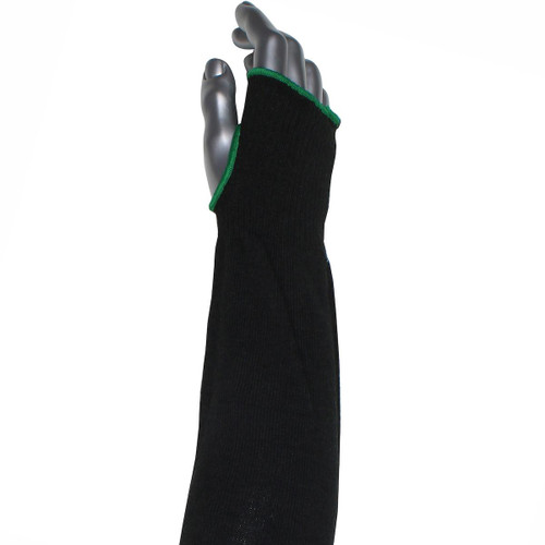Protective Industrial Products PIP® Kut Gard® S10ATAFR/5BK-EW-ES6T Single-Ply ATA® / Modacrylic Blended Sleeve with Thumb Hole - Wide Width 