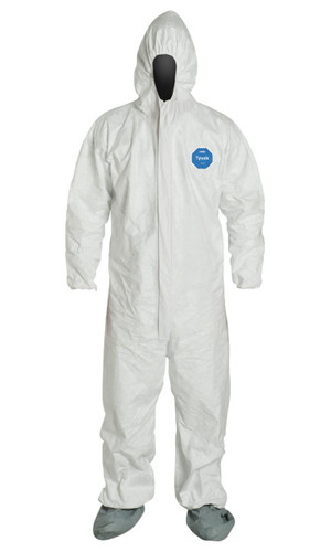  Dupont 251-TY122SWHXL0025VP - Coverall - Tyvek 400 - Xl - White - Hood/Boots - Elastic Wrst/Ankl - VP 