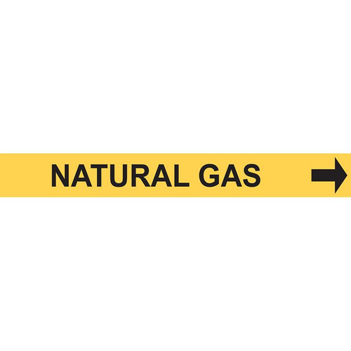 Accuform Signs Accuform H4073 - Natural Gas Precoiled - Strap-On Pipe Marker 