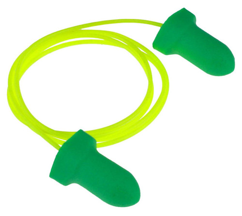  Radians FP31 - Industrial Safety Ear Plugs - Corded - Green Foam Winged Shape - NRR32 