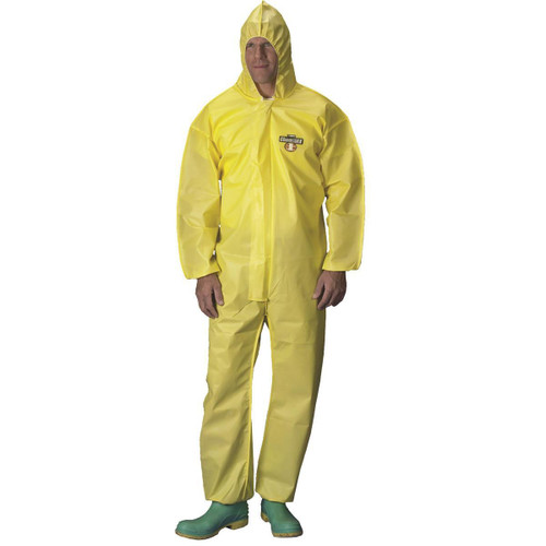 Lakeland Industries Inc Lakeland C55428-4XL - ChemMax1 Coverall, Zipper, Attached Hood, Elastic Wrists and Ankles 