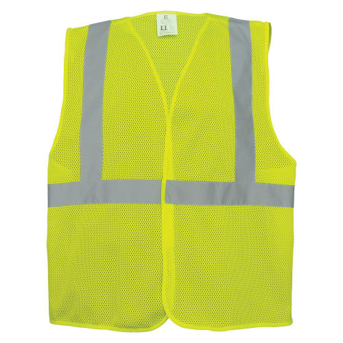  Global Glove GLO-001VE (3XL) - High-Visibility - Lightweight Mesh Polyester - Class II Vest Lime 