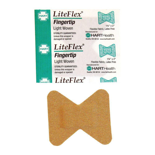  Hart Health Fingertip Bandage - 1094 - Liteflex - 1-3/4"x2" - Elastic Cloth - Light Woven - Sterile - 100/Box 