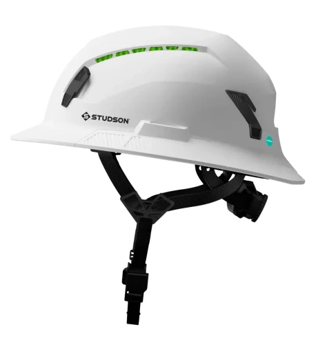  Studson Safety Helmet - SHK1-FB-E - Full Brim - Non-Vented - Type 2 - Class E - 4-Point Magnetic Chinstrap - Koroyd - Twiceme Tech 
