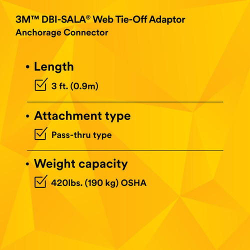 3M Fall Protection 3M DBI-SALA 1003000 Web Tie-Off Adaptor 