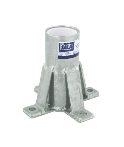  3M DBI-SALA Confined Space Permanent Floor Mount Sleeve Davit Mast Base, Galvanized Steel (Rental) 