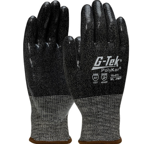 Protective Industrial Products PIP® G-Tek® PolyKor® 16-473 Seamless Knit Blended Glove - Black - L 