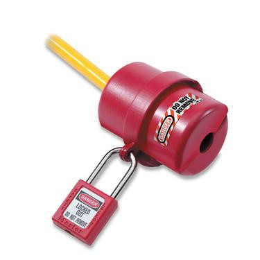 Master Lock Company Master Lock 487 LOTO Plug Lockout - Rotating, Red 