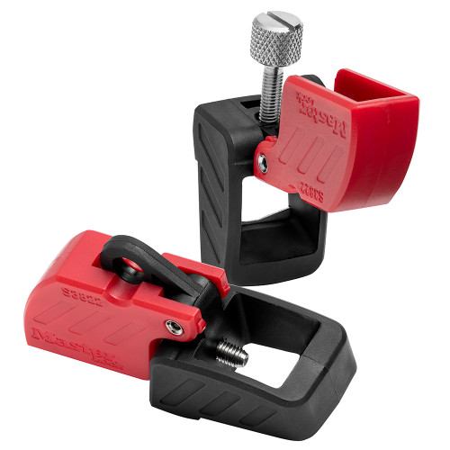 Master Lock Grip Tight LOTO Circuit Breaker Lockout - S3822, Red/Blk