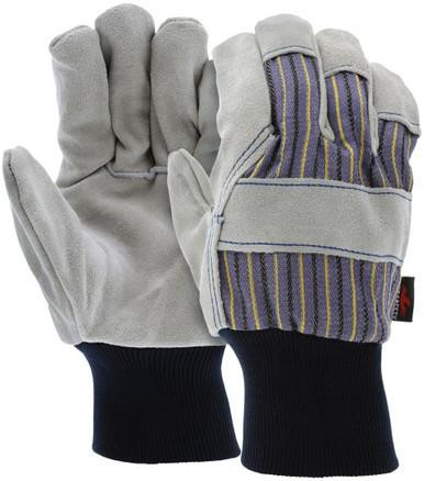MCR Safety MCR 1420A Leather Palm Glove - Knit Wrist, Select Grade Cowhide - L 