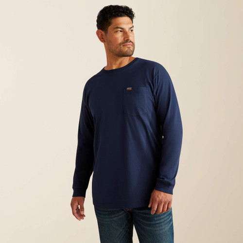  Ariat 10062750 Long Sleeve T-Shirt - Rebar Cotton, Strong Standard 