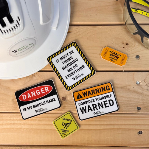 Hard Hat Stickers - SSI Consider Yourself Warned Pack (5-Pack)