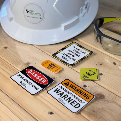 Hard Hat Stickers - SSI Consider Yourself Warned Pack (5-Pack) - Image 2
