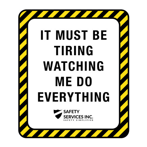 Hard Hat Stickers - SSI Consider Yourself Warned Pack (5-Pack) - Tiring