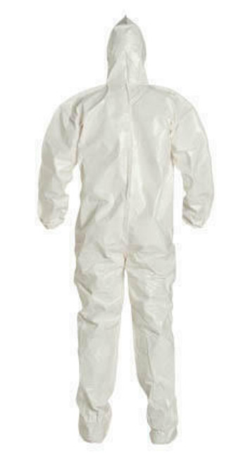 Dupont Chem Suit SL122B Tychem 4000 White Hood/Boots Bound Seam