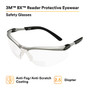 3M Personal Safety Division 3M™ BX™ Reader Protective Eyewear 11377-00000-20 - Clear Lens - Silver Frame - Info