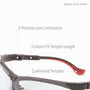 Honeywell Safety Prod USA Honeywell Uvex Safety Glasses S3300HS - Clr Lens - Blk/Red Frame - AF - XC - HS HydroShield