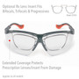 Honeywell Safety Prod USA Honeywell Uvex Safety Glasses S3300HS - Clr Lens - Blk/Red Frame - AF - XC - HS HydroShield