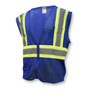 Radians Safety Vest SV22-1ZBLM - Class 1 Type O - Blue W/Hi-Vis Yellow Stripes