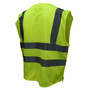Radians Safety Vest SV45-2ZGM - Class 2 Type R - Self Extinguishing - Hi-Vis Green - Back