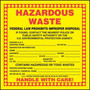 Accuform Signs Accuform Label MHZW25PSP - Hazardous Waste - Adhesive Coated - 6 x 6