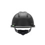MSA V-Gard Slotted Cap Style - Fas-Trac III Suspension - Black