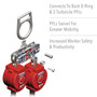 Honeywell Safety Prod USA Honeywell 2-Turbolite Pfl M MFLB-3-Z7/6FT Twin Turbo Dring Connector
