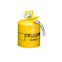 Justrite Mfg Company Justrite Safety Can 7250230 - 5gal - Yellow - W/1 Flex Hose - Type II