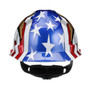 MSA Hard Cap 10052947 - American Flag W/2 Eagles - Front Brim - 4-Point Ratchet Suspension