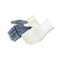 Liberty Glove and Safety Liberty Resuable Glove 4716Q - Mens - 7 Gauge - Cotton - Elastic Knit - Wht - Blk PVC Dots
