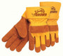 MCR Safety MCR Leather Palm Glove 1680 - Bronco - Orange - 2.5" Safety Cuff - Lg - Select A Side Split