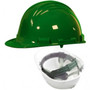 Honeywell Safety Prod USA Honeywell Hard Cap A79040000 - Green - 4-Point Pinlock Suspension - Type I - Front Brim - Class E